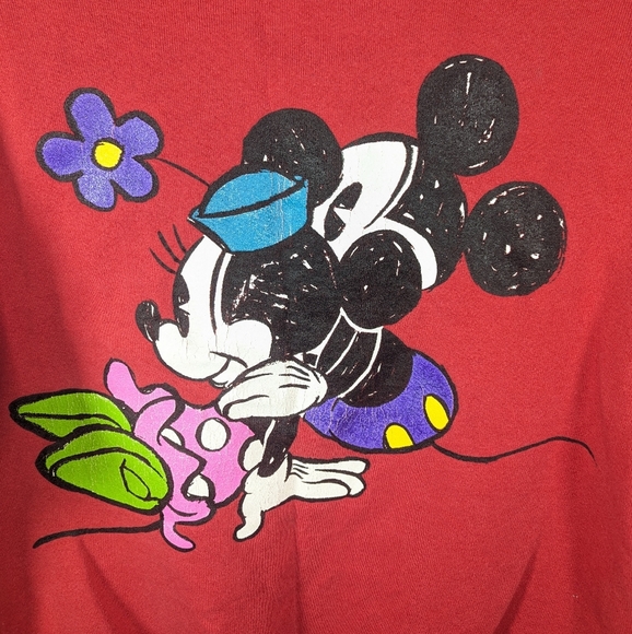 Vintage 1990s Walt Disney Mickey & Co. Mickey Minnie Mouse Crewneck Size Large - Picture 5 of 7